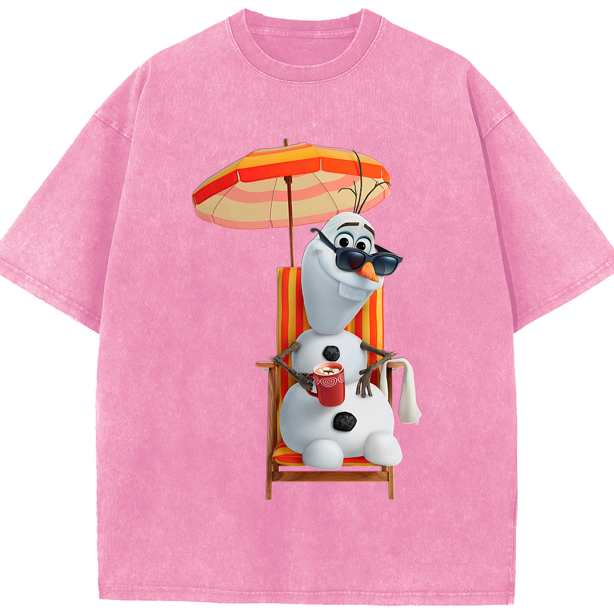 （画像用） アナと雪の女王 アンナ エルサ Frozen Anna Elsa 綿100% ヴィンテージ風 半袖Tシャツ（フロントプリント）